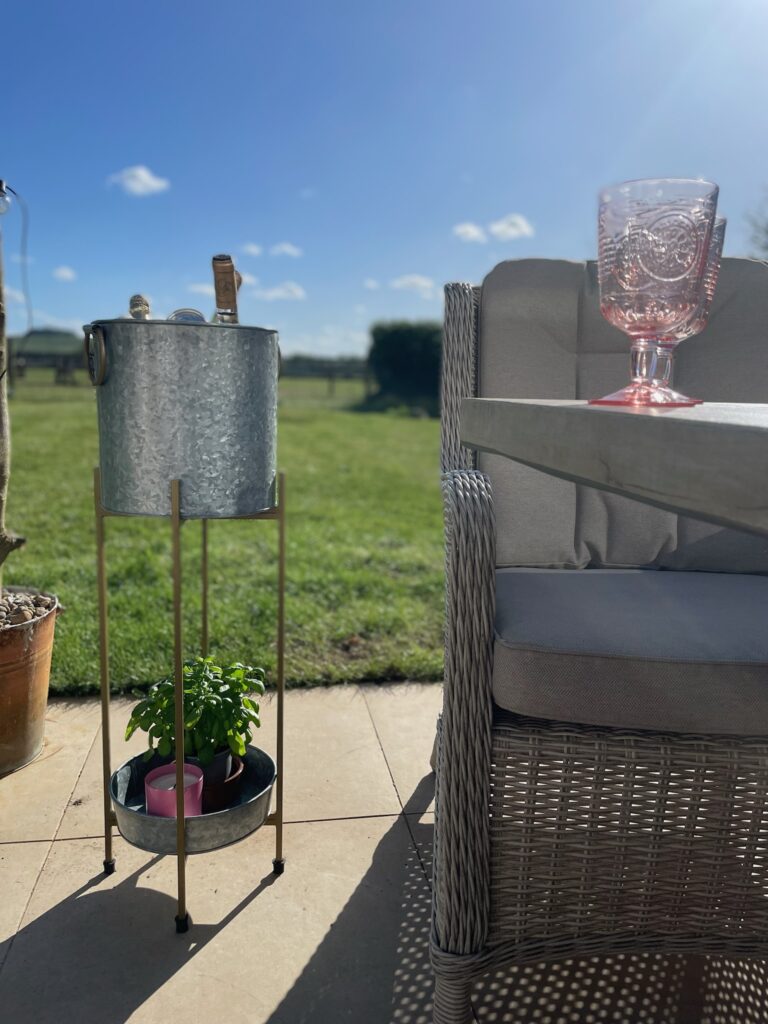 Galvanised Zinc Ice Bucket with removable tray