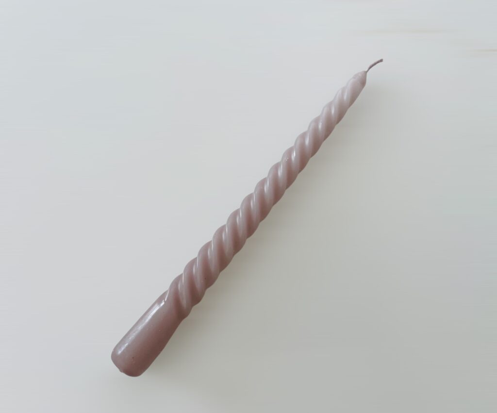 Twisted Candle - Taupe