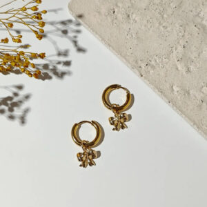 Bow Huggie Hoop Earrings