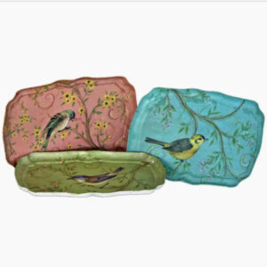Bird in Bush Tray - set of 3