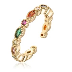 Oval & Circle Cubic Zirconia Gem Ring