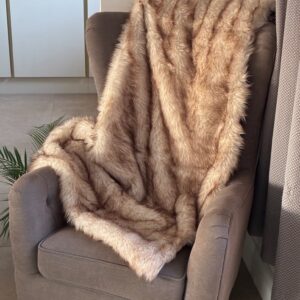 Faux Fur Ultra Long Pile Luxury Throw - Fox