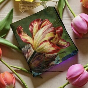 Velvet Zip Purse Vintage Floral