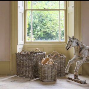 Square Kubu Basket with Rope Handles - Medium