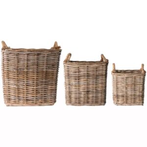 Square Kubu Basket with Rope Handles small