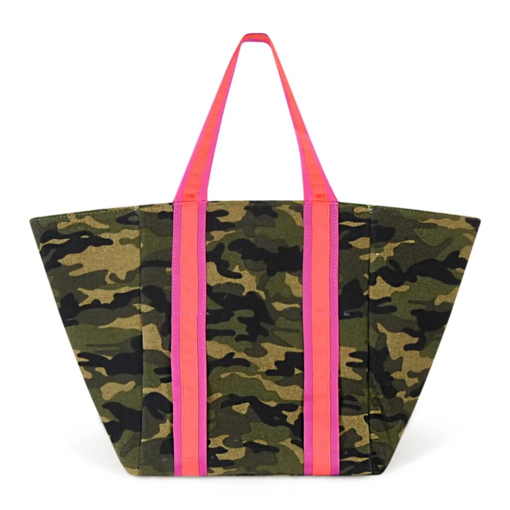 Cockatoo Hot Stripe Camo Tote Bag