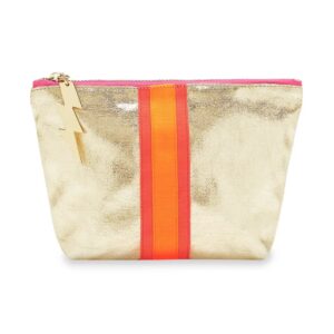 Hot Stripe Sheeny Gold Bag - Small