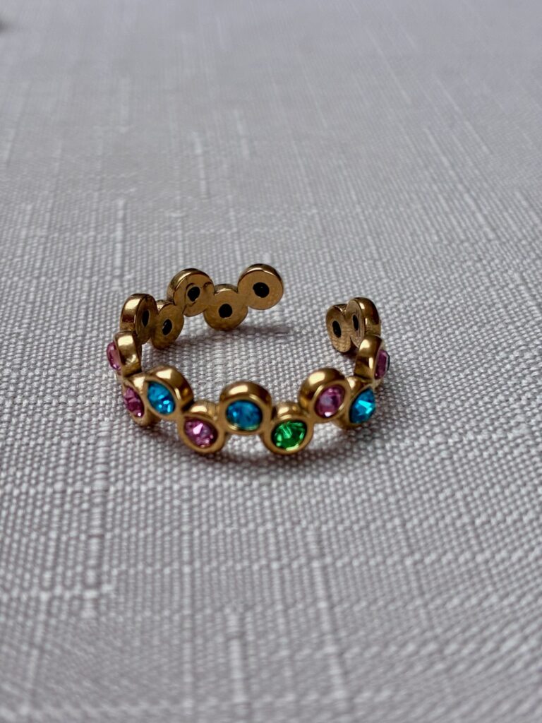 Multi Colour Gemstone Ring