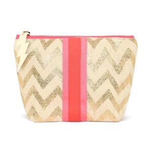 Hot Stripe Small Gold Zig-Zag Bag