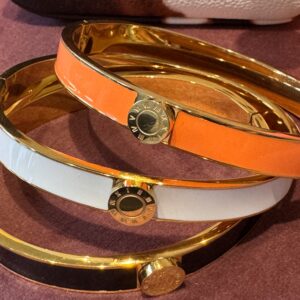 Roman Numeral Bangle Orange/Gold