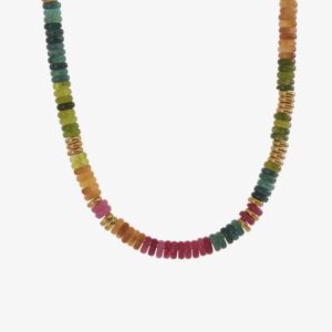 Semi Precious Beaded Necklace Multicolour